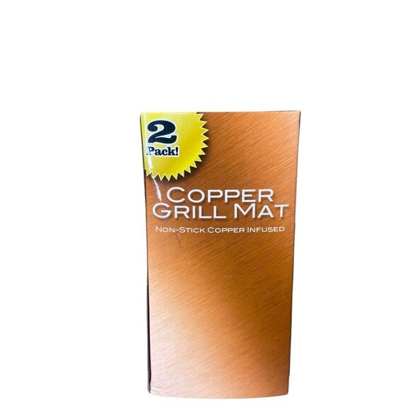 Copper Infused Grill Mat NWT 2 Pack Heat Conductive Non Stick 13" x 15.75" - Picture 3 of 8